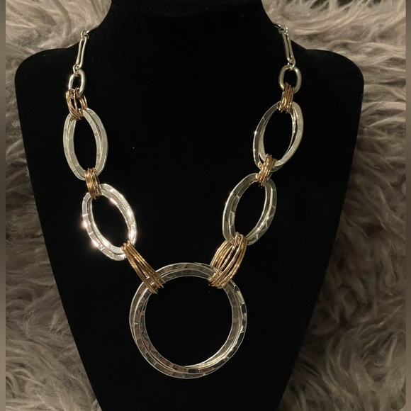 Robert Lee Morris Jewelry - Robert Lee Morris Silver and Gold Statement Necklace